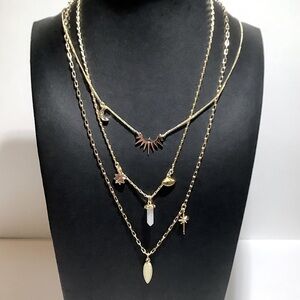 Rebecca Minkoff Celestial Charm Layered Necklace New